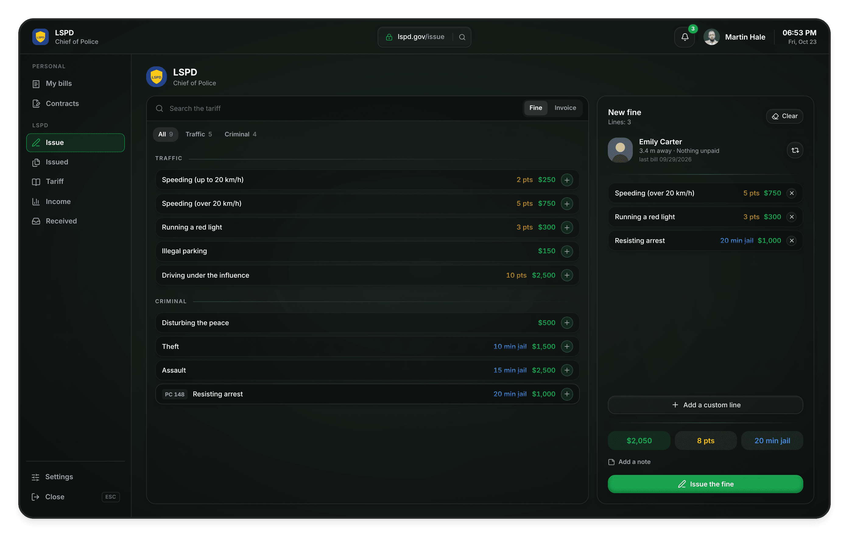 Faction Billing