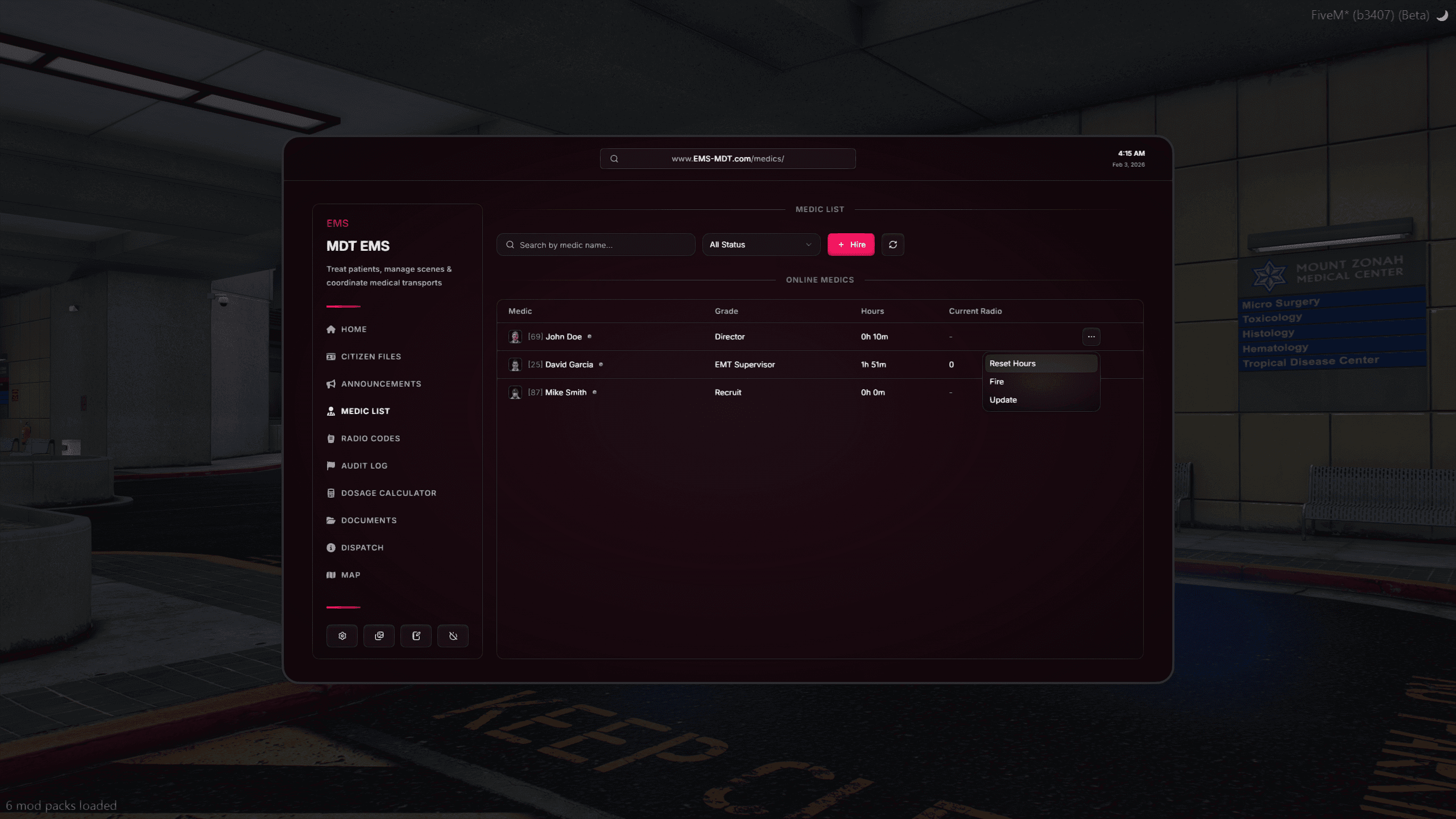 Medic List