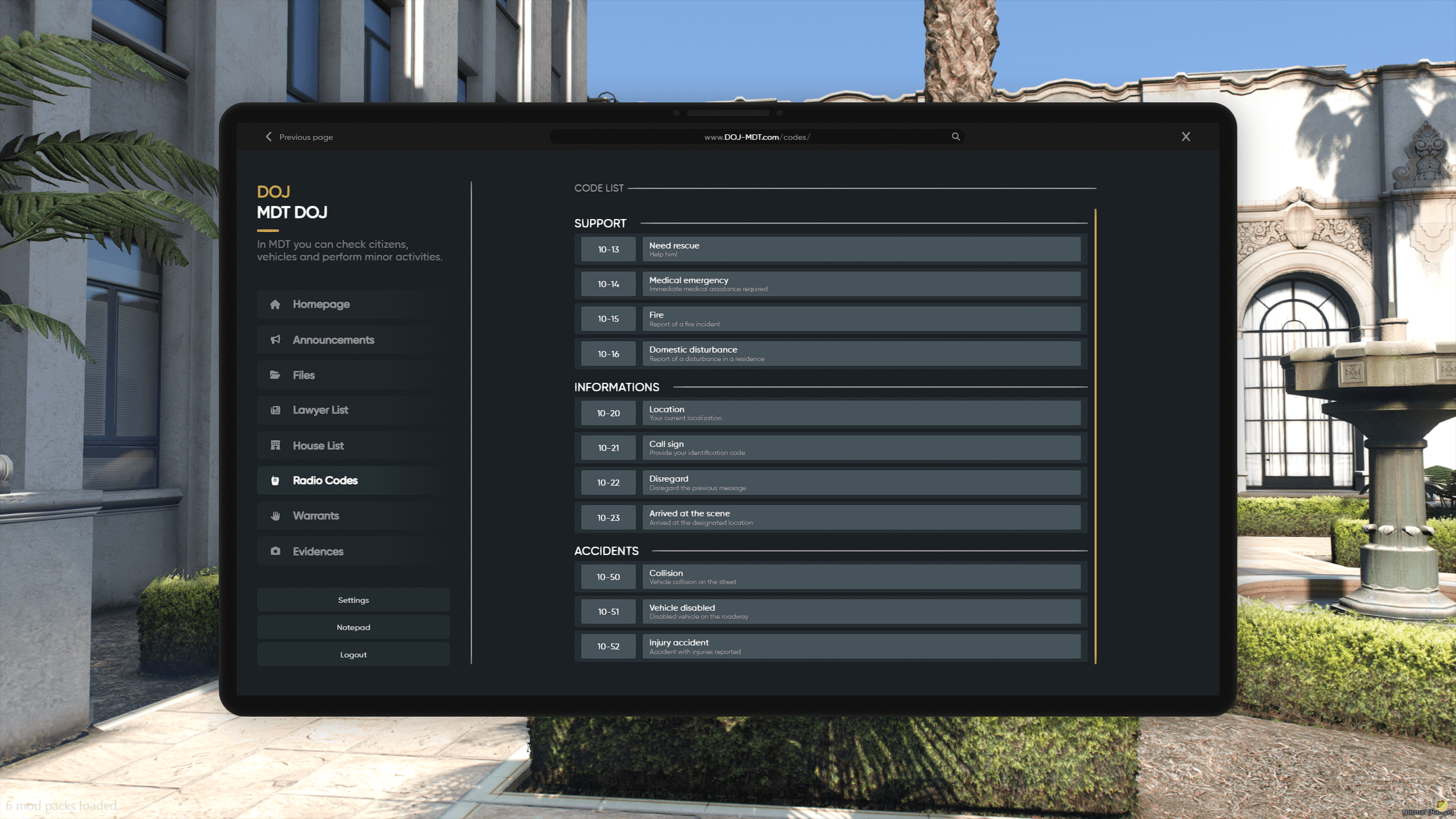 Radio Codes
