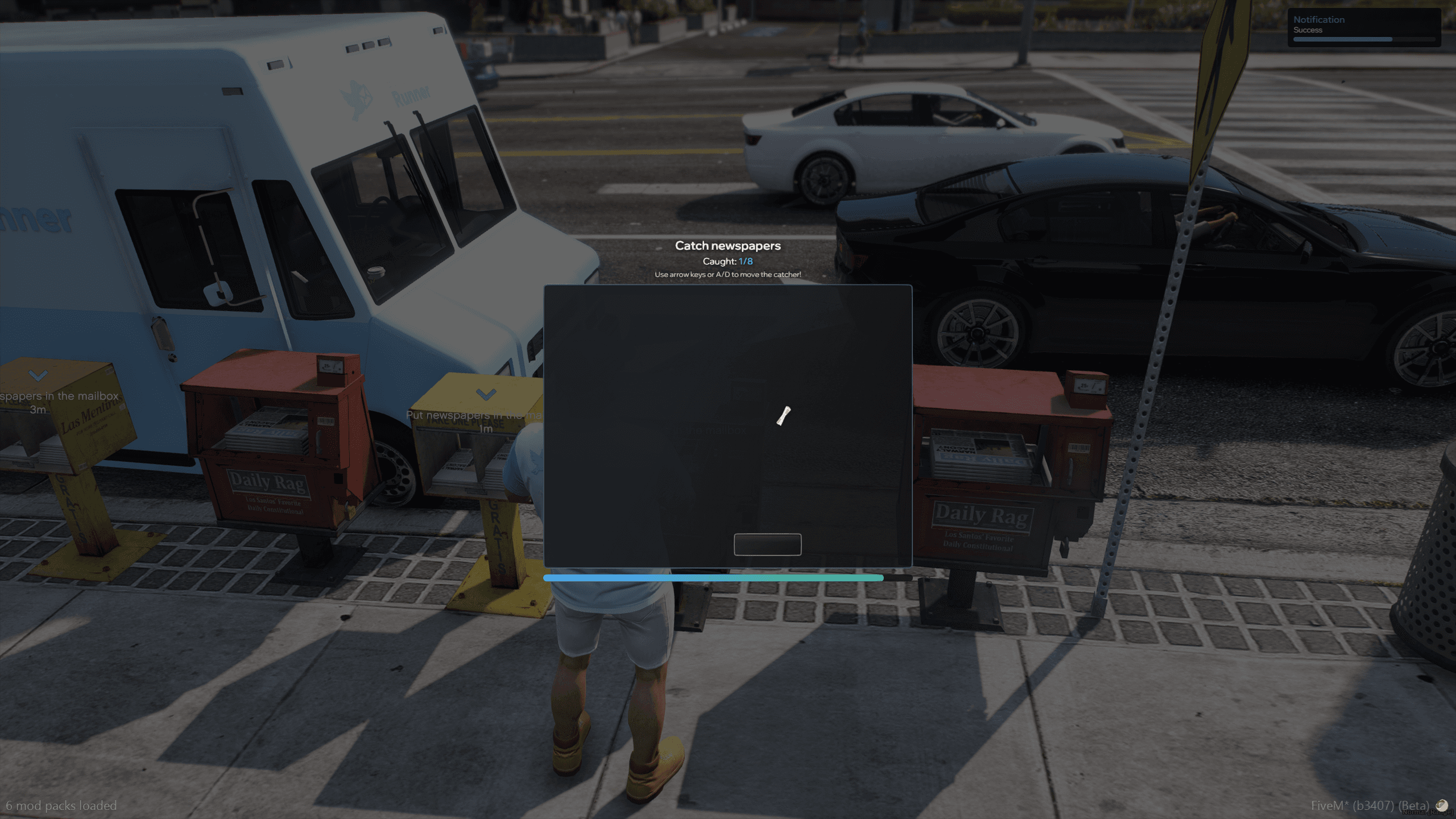Newspaper Catch Minigame