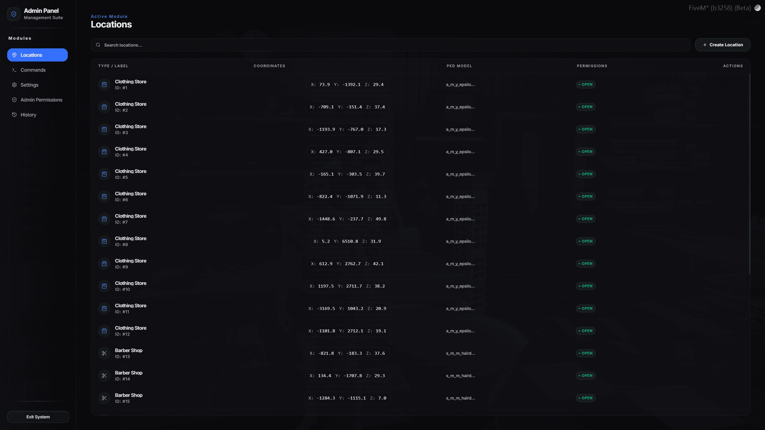 In-Game Admin Panel