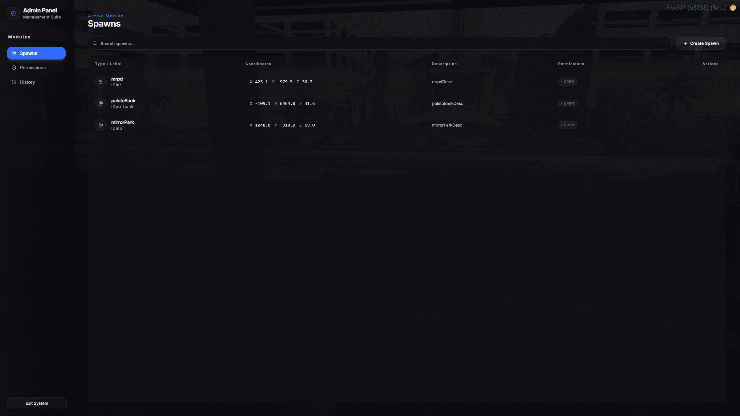 Spawn Selector